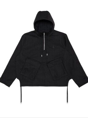 Jordan X Travis Scott Black Hooded Pullover Windbreaker